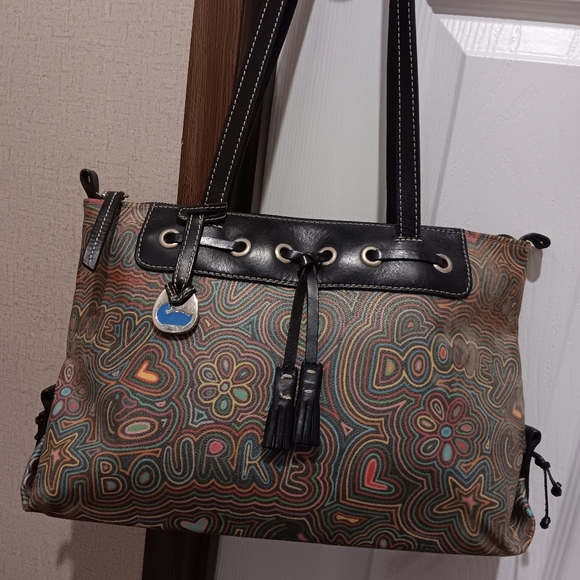 Vintage Y2K Dooney & Bourke Rainbow Graffiti - Picture 6 of 6